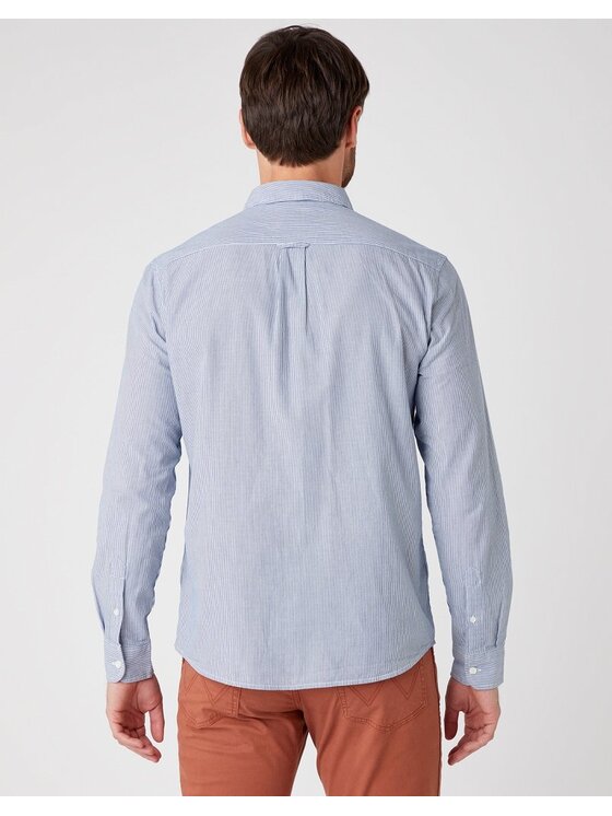Wrangler Wrangler Camicia LS 1PKT SHIRT Blu Regular Fit