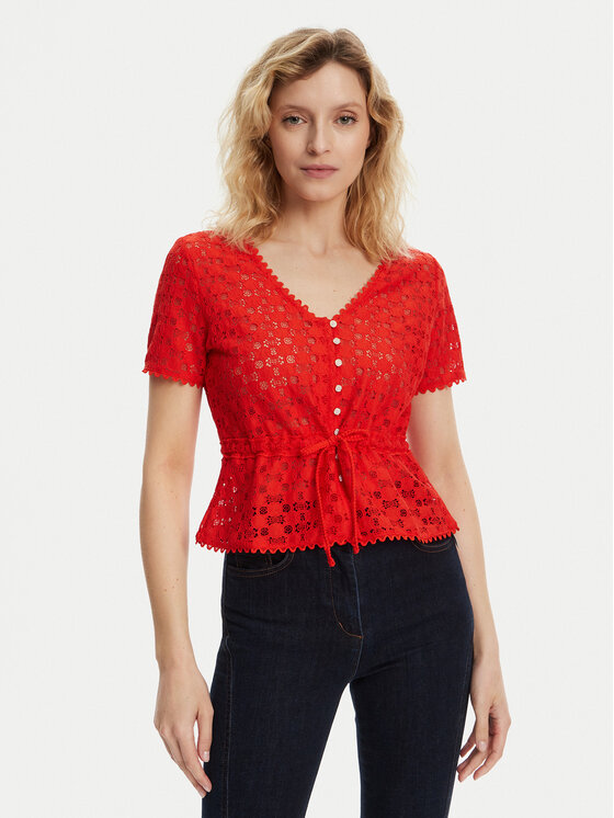 Morgan Morgan Halenka 231-DATE Červená Slim Fit