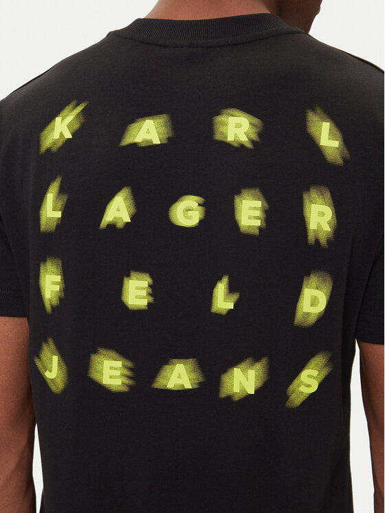 Karl Lagerfeld Jeans Karl Lagerfeld Jeans Majica A3M17027 Črna Relaxed Fit