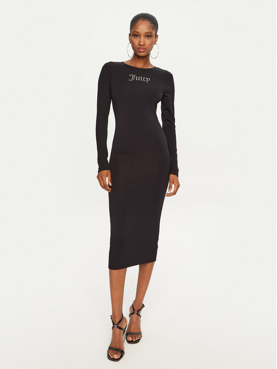 Juicy Couture Juicy Couture Vsakodnevna obleka Dizzie JCWED24309 Črna Slim Fit