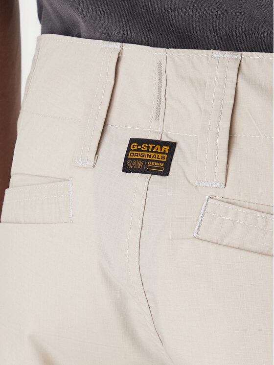 G-Star Raw G-Star Raw Bavlnené šortky 3D Cargo D26222-D308 Écru Regular Fit
