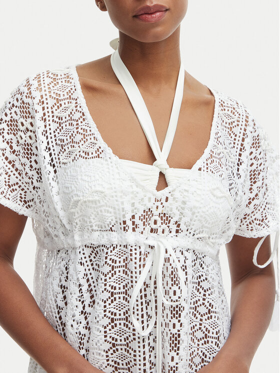 Iconique Iconique Φόρεμα παραλίας Molly IC26-118 Λευκό Regular Fit