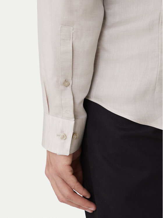 Calvin Klein Calvin Klein Marškiniai LV019EU121 Smėlio Regular Fit
