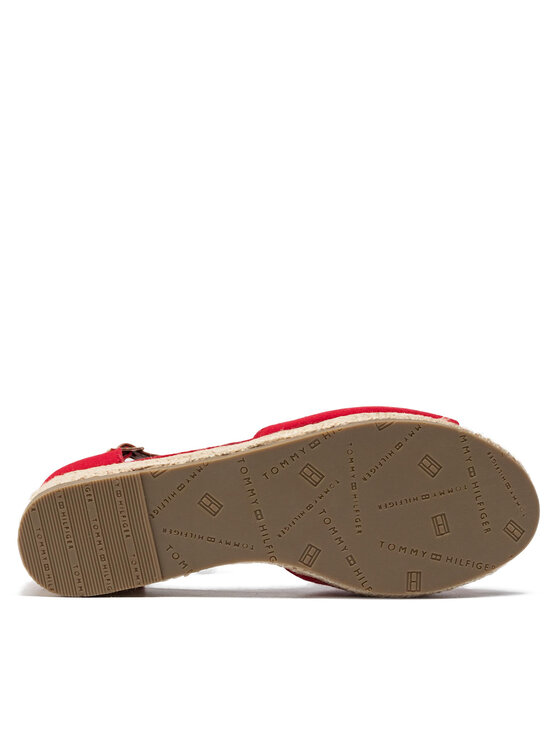 Tommy Hilfiger Tommy Hilfiger Espadrilles Rope Wedge Sandal T3A7-32185-0048 S Piros