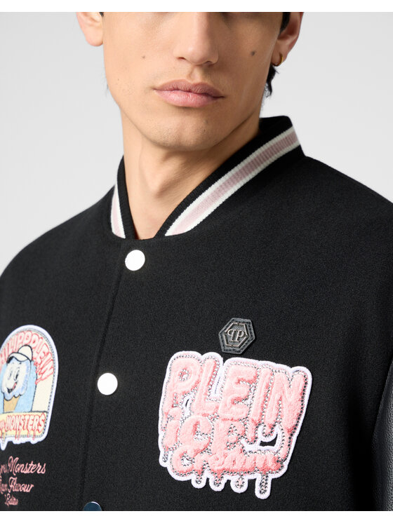 PHILIPP PLEIN PHILIPP PLEIN Kurtka bomber 30588 Czarny Regular Fit