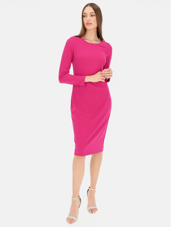 L’AF L’AF Sukienka koktajlowa Bora Różowy Slim Fit