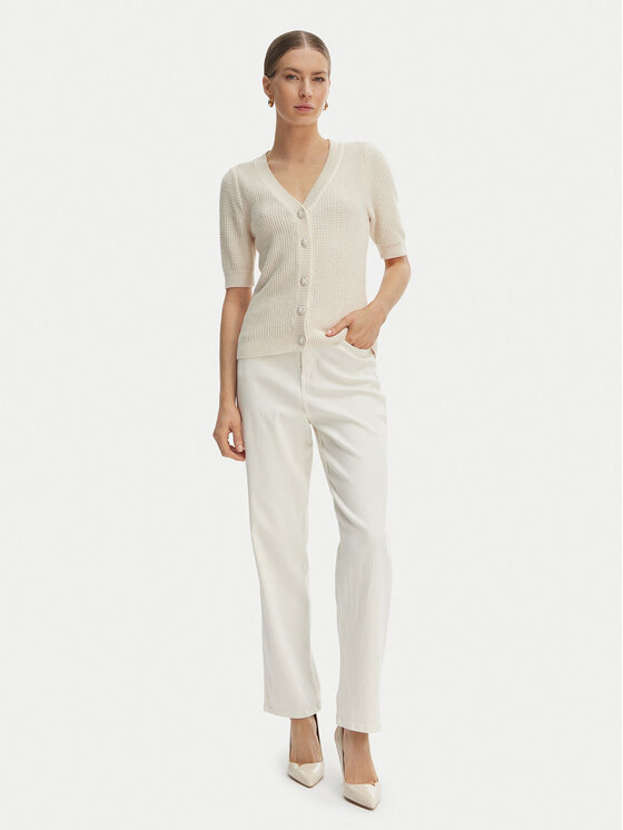 Morgan Morgan Kardiganas 261-MYRTILE Smėlio Slim Fit