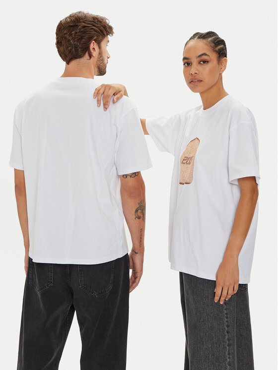 2005 2005 T-särk Unisex Kromka Valge Regular Fit