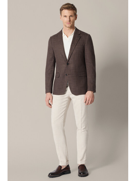 Lancerto Lancerto Marynarka Aliano MA131126000018 Brązowy Slim Fit