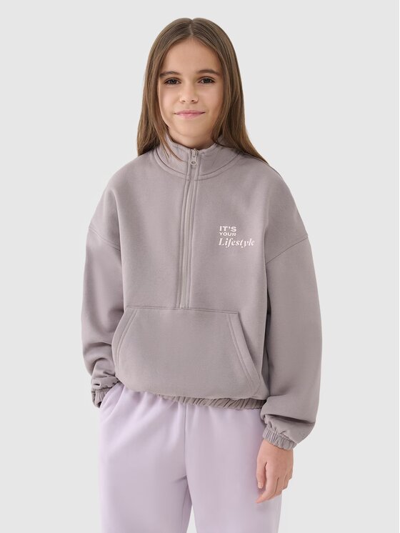 4F 4F Mikina 4FJRSS25TSWSF2058-83S Hnedá Oversize