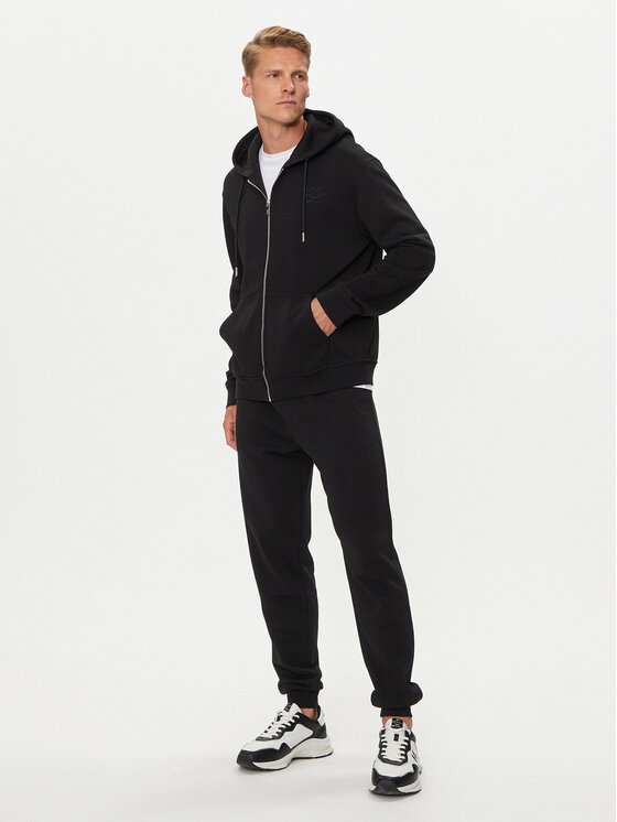 KARL LAGERFELD KARL LAGERFELD Donji dio trenerke 705409 543910 Crna Regular Fit