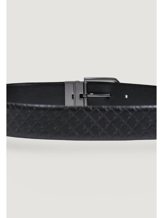 Calvin Klein Calvin Klein Ζώνη Ανδρική ROUND BUCKLE SMOOTH W/ AOP 35MM Μαύρο