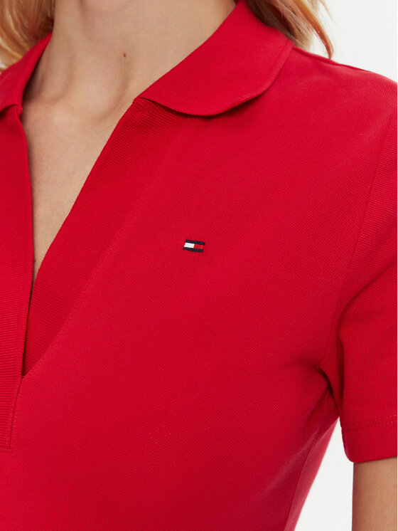 Tommy Hilfiger Tommy Hilfiger Igapäevane kleit WW0WW42567 Punane Slim Fit