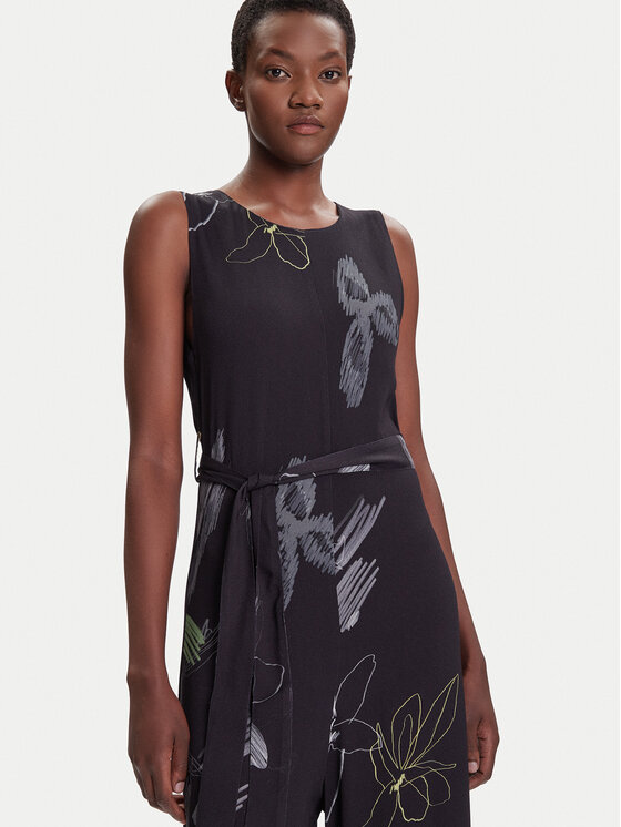 Desigual Desigual Kombinezon Art Floral 25WWPW04 Czarny Regular Fit