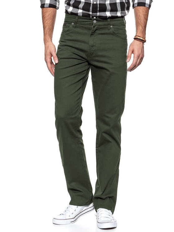Wrangler Wrangler Pantaloni di tessuto TEXAS Verde Straight Fit