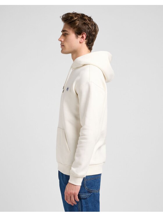 Lee Lee Bluzka WW HOODIE Biały Relaxed Fit