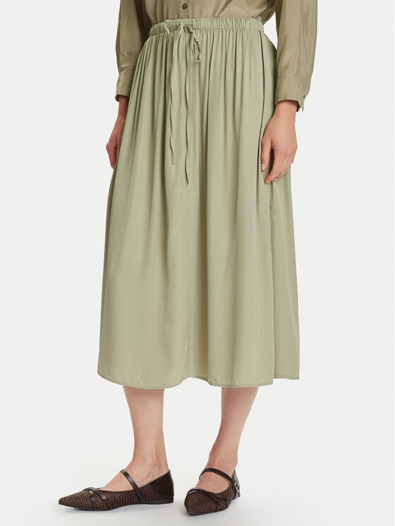 Marc O'Polo Marc O'Polo Midi sijonas 506 1169 20053 Žalia Flared Fit