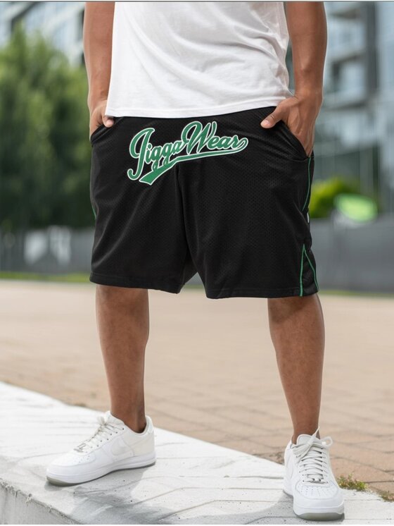 Jigga Wear Jigga Wear Szorty sportowe Baseball 3XL Czarny Regular Fit