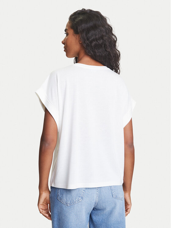 Emporio Armani Emporio Armani Majica EW000616 AF12187 U1131 Bela Loose Fit