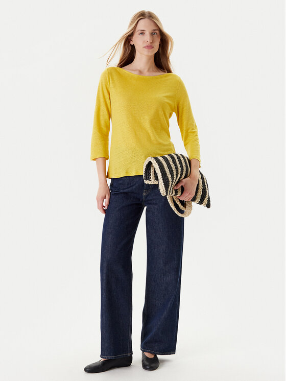 United Colors Of Benetton United Colors Of Benetton Majica 37UJD109X Žuta Regular Fit