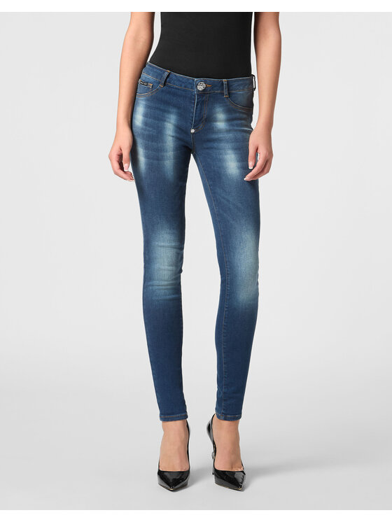 PHILIPP PLEIN PHILIPP PLEIN Jeggins 1703 Světle modrá Jegging Fit