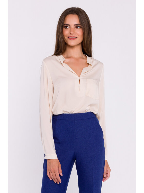 Stylove Stylove Bluzka S375 Beżowy Ladies Fit