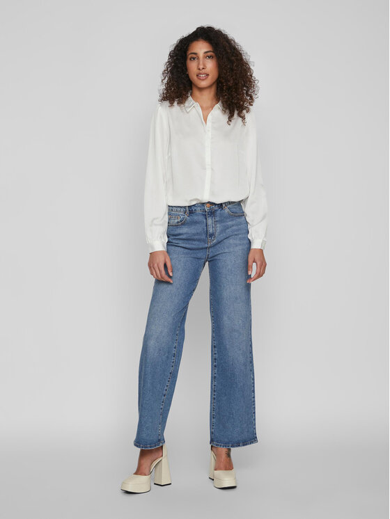 Vila Vila Camicia 14063320 Bianco Regular Fit
