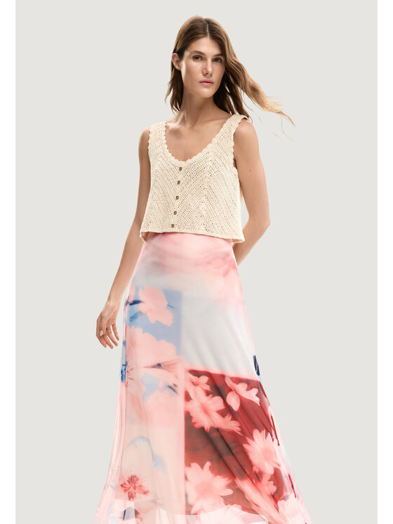 Desigual Desigual Sukienka codzienna VEST_FRIDA Różowy Casual Fit
