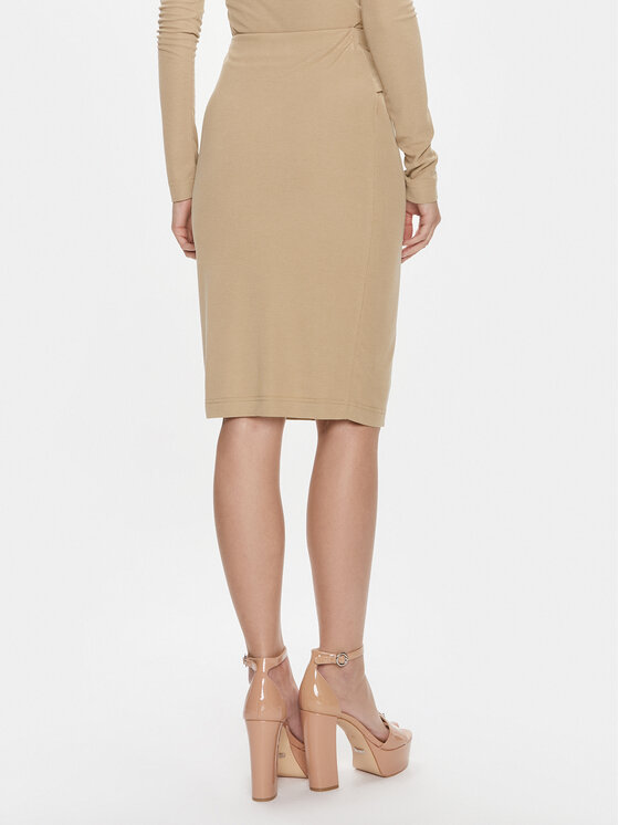 Guess Guess Miniszoknya W4RD81 KAQL2 Bézs Bodycon Fit