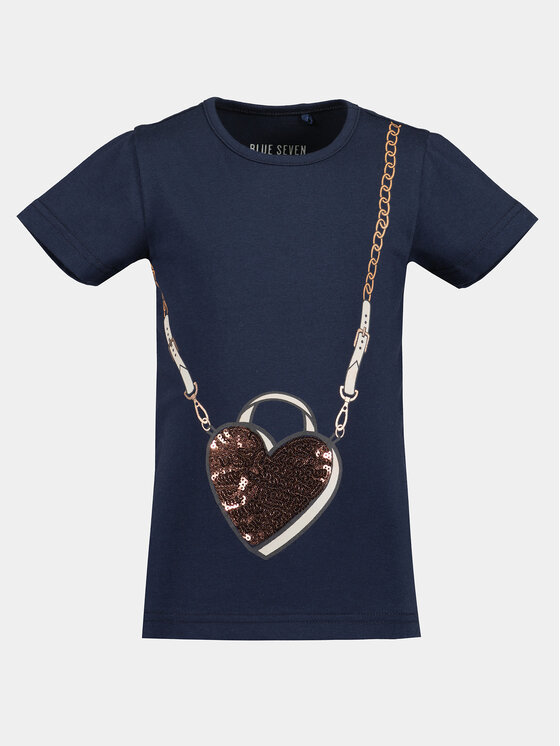 Blue Seven Blue Seven Тишърт 702312 X Тъмносин Regular Fit