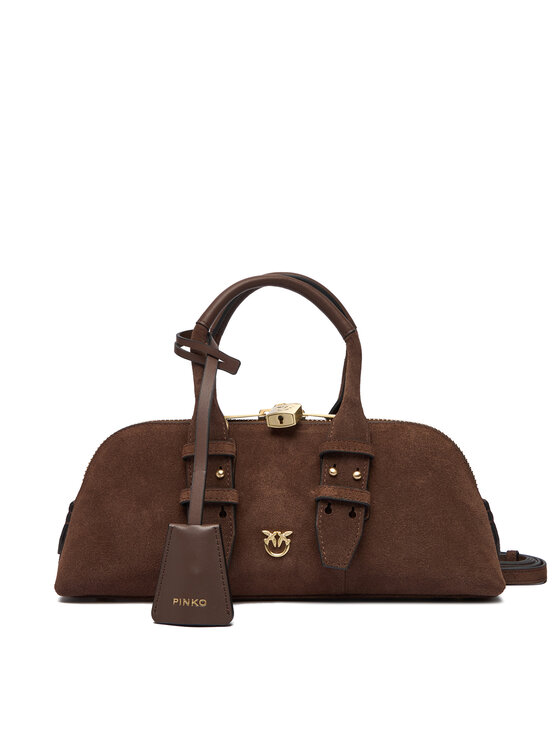 PINKO PINKO Ročna torba Bowling Bag Baguette AI 25-26 PLTT 105334 A2JH Rjava