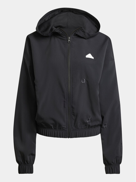 adidas adidas Ветровка Embroidery IS4321 Черен Loose Fit