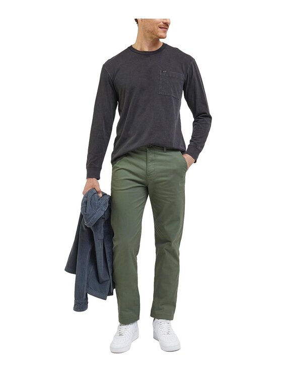 Lee Lee Pantaloni chino 112342928 Verde Regular Fit