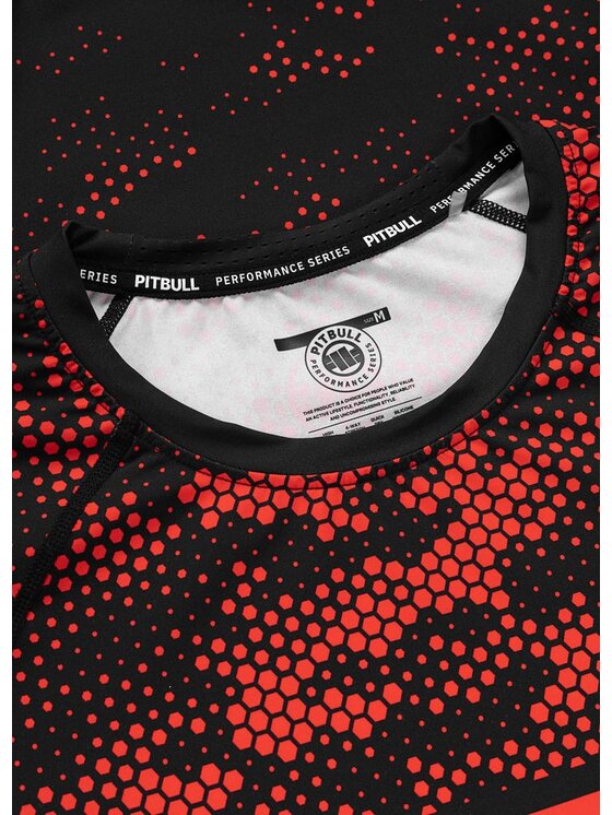 PITBULL PITBULL Koszulka techniczna HEX CAMO HILLTOP Czerwony Regular Fit