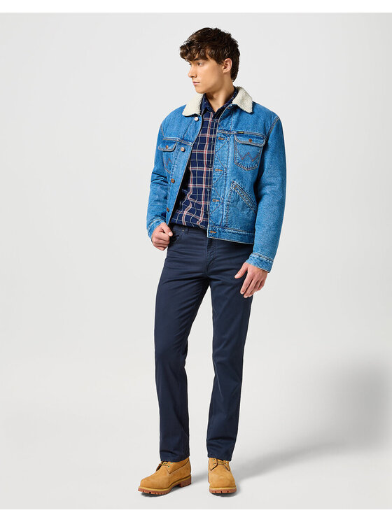 Wrangler Wrangler Koszula 1 PKT SHIRT Niebieski Regular Fit