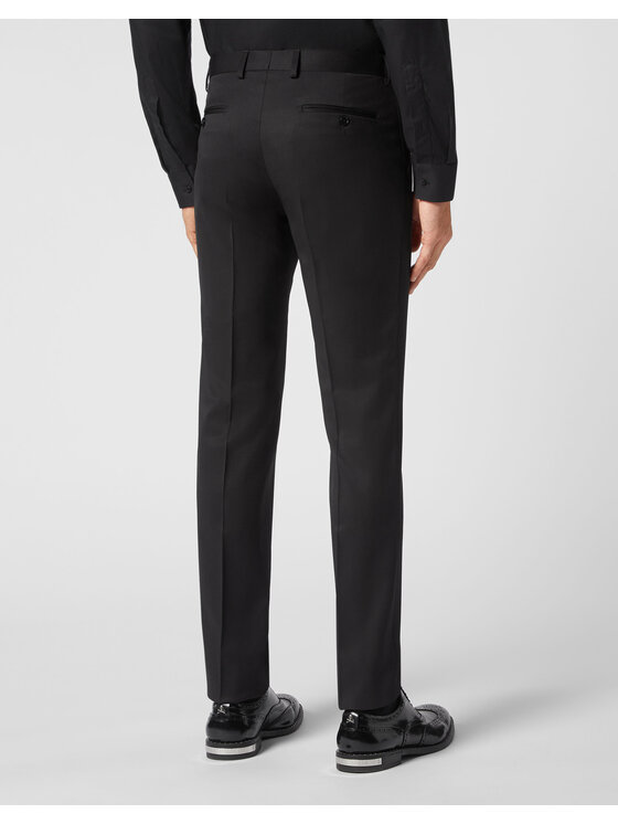 PHILIPP PLEIN PHILIPP PLEIN Spodnie materiałowe 277 Czarny Regular Fit