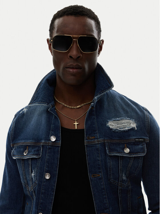 Dolce&Gabbana Dolce&Gabbana Kurtka jeansowa G9VZ8D G8LN5 Granatowy Regular Fit