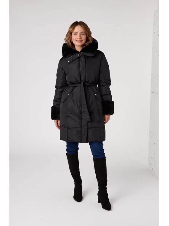 QUIOSQUE QUIOSQUE Zimní bunda QUIOSQUE 9VS007299 Černá Regular Fit