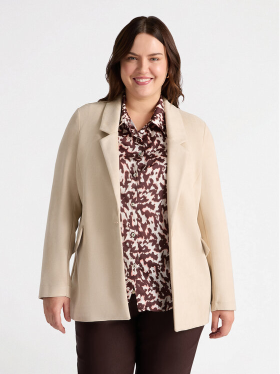 Fiorella Rubino Fiorella Rubino Giacca di transizione R165L000327N002 Crema Regular Fit