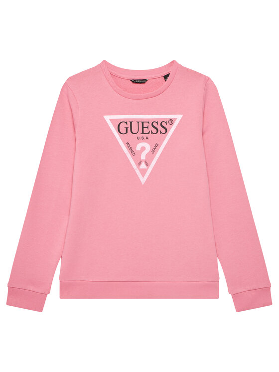 Guess Guess Pulóver J74Q10 KAUG0 Rózsaszín Regular Fit