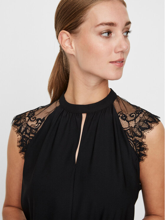 Vero Moda Vero Moda Μπλουζάκι Milla 10226072 Μαύρο Regular Fit