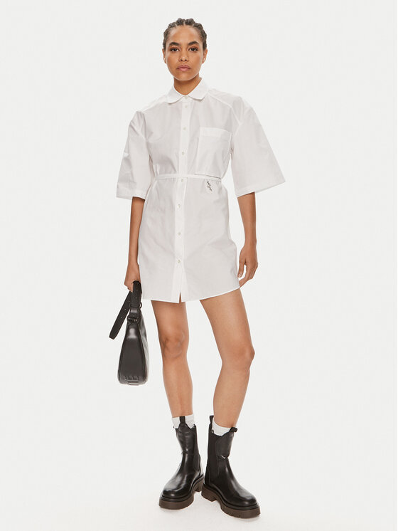 HUGO Hugo Pluusikleit Emedia 50512828 Valge Relaxed Fit