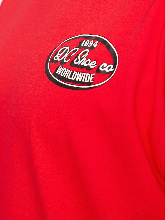 DC Shoes DC Shoes Marškinėliai Truckin Tees Rqr7 ADYZT05284 Raudona Regular Fit