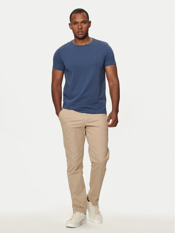 Tommy Hilfiger Tommy Hilfiger T-Shirt MW0MW10800 Modrá Slim Fit