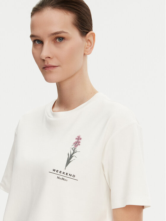 Weekend Max Mara Weekend Max Mara T-shirt Lecco 2515941052 Bianco Boxy Fit