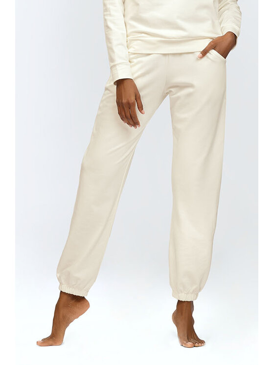 DKaren Sport DKaren Sport Spodnie dresowe Wenezja Écru Slim Fit