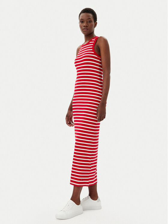 Tommy Hilfiger Tommy Hilfiger Vasarinė suknelė WW0WW38838 Raudona Slim Fit