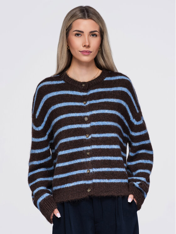 Ombre Ombre Sweter OW-SW-E0029 Niebieski Relaxed Fit