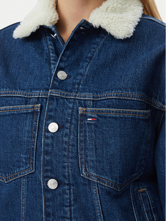 Tommy Jeans Tommy Jeans Дънково яке Archive Teddy DW0DW23519 Син Regular Fit