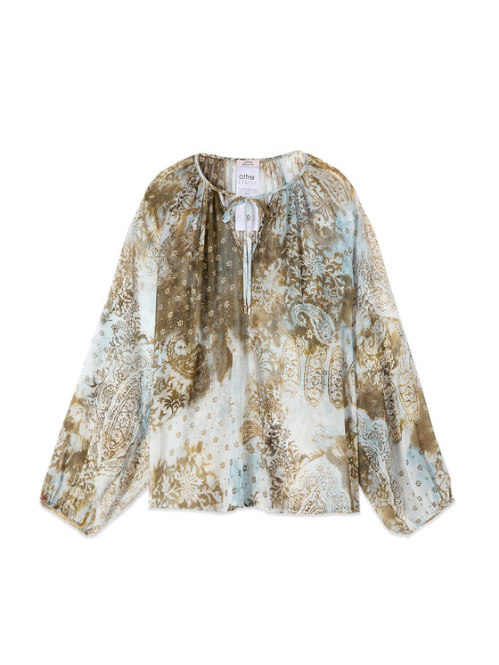 Oltre Oltre Blusa 2076J000852N0S5 Marrone Regular Fit